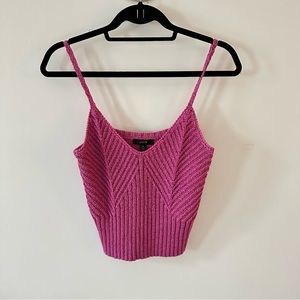 J. Crew Pink Knit Tank Top, Size M